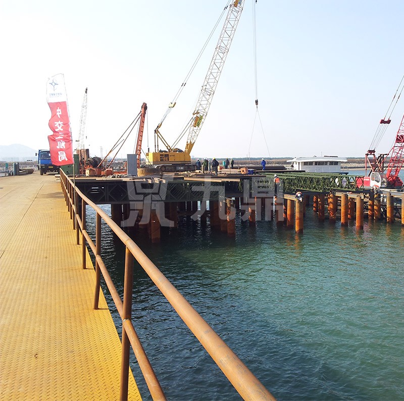 中交三航威海青榮城際公路雙島港特大橋菠萝蜜黄色网
