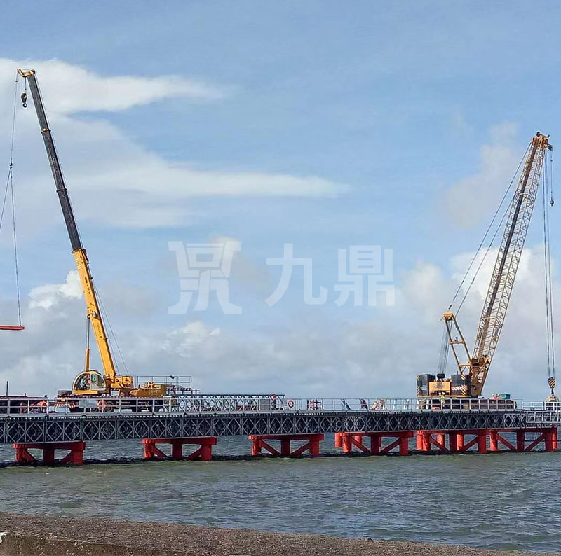 貝雷鋼橋可進行現場拚裝